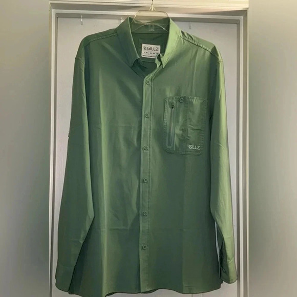 Gillz Long Sleeve Hidden Button Down Collar - Picture 1 of 4